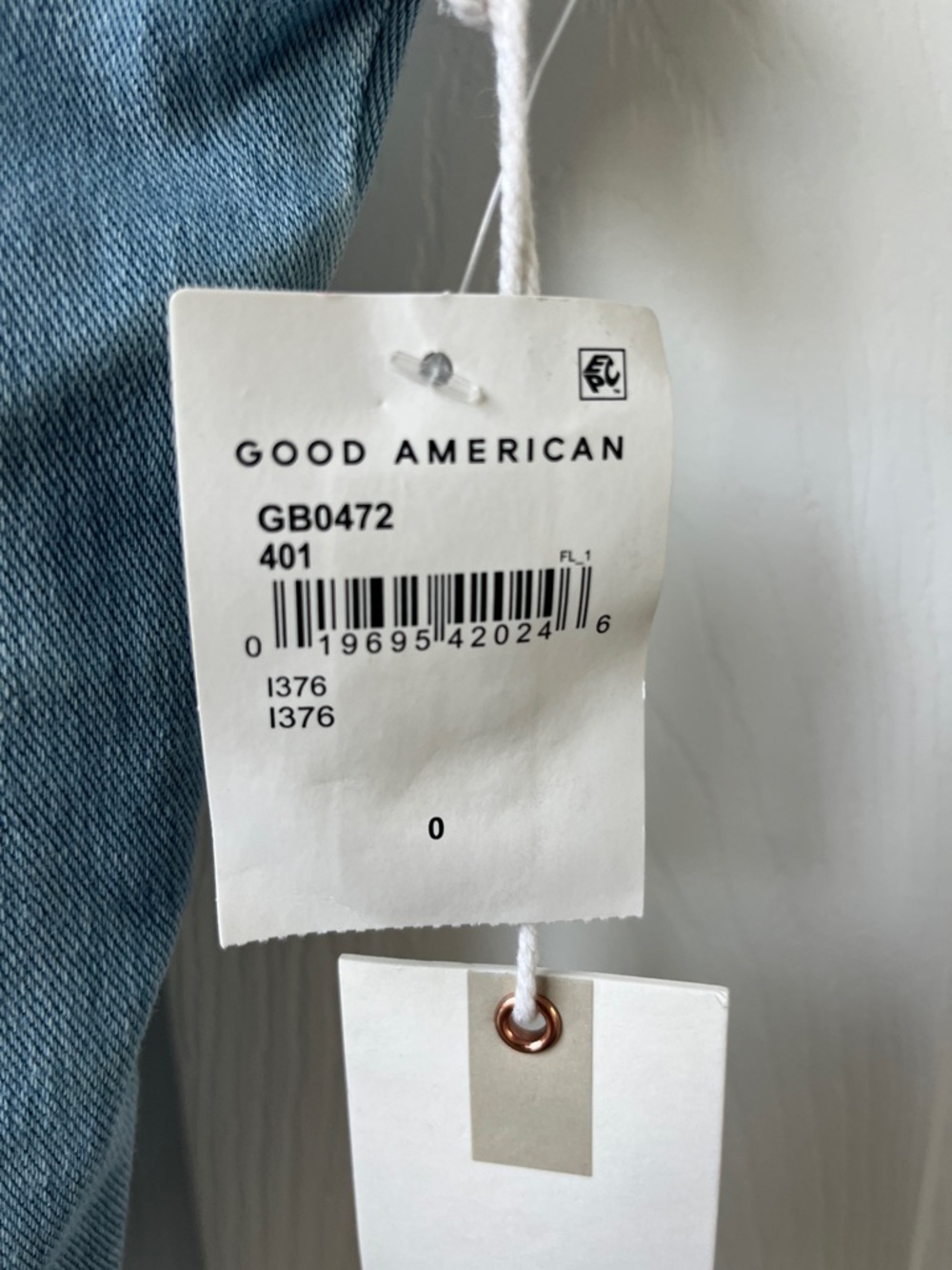 Good American Light Blue Scoop Neck Bodysuit - Picture 2 of 2